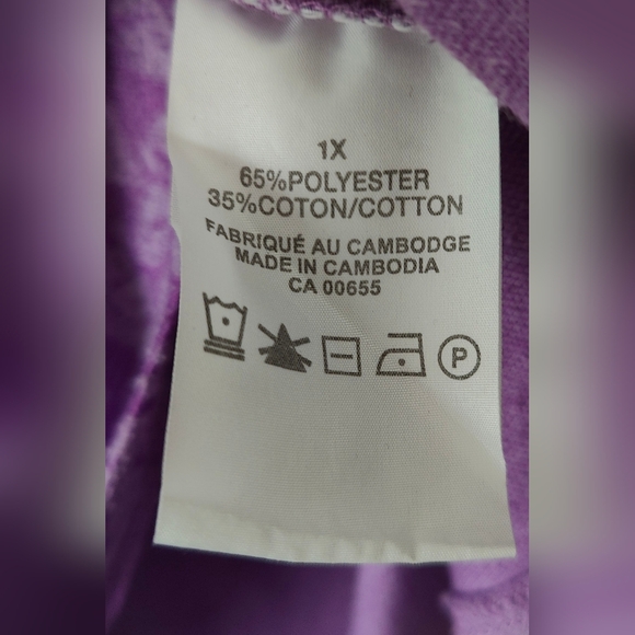 Purple Floral Patterned T-shirt - Picture 3 of 3